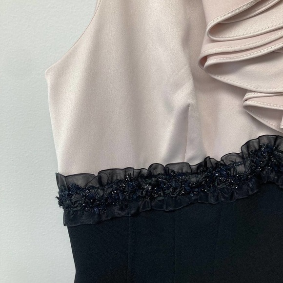 JS Collections Sheath Cocktail Dress Blush/Black - Picture 8 of 14